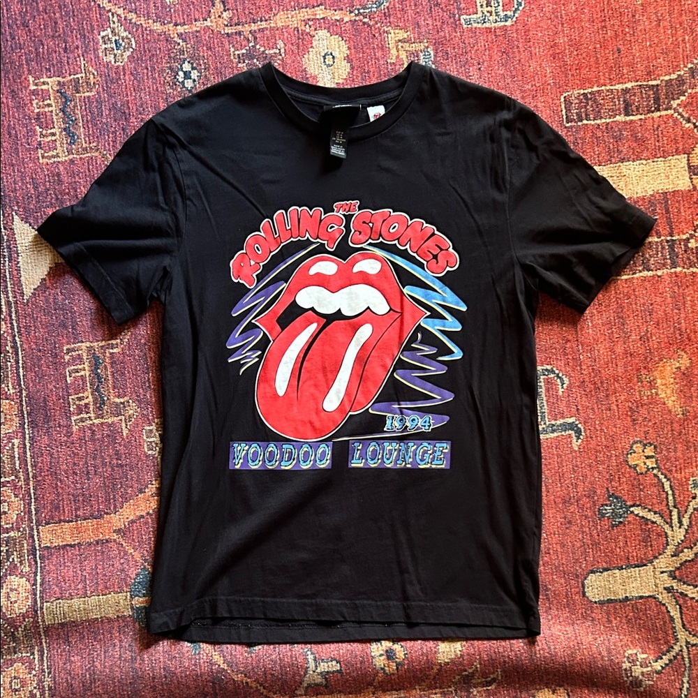 Rolling Stones Voodoo Lounge H&M Black T-Shirt Size Medium